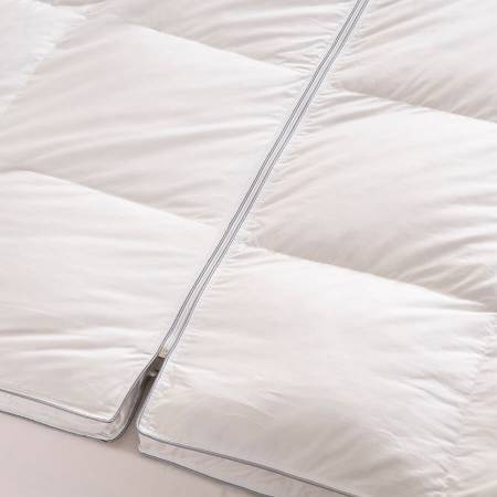 Tüy Geçirmez 2'ye Ayrılabilen %100 Kaz Tüyü Topper 200x200 cm - Piume Classic Comfort - 7