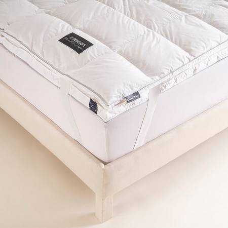 %100 Kaz Tüyü Dolgulu Fermuarlı 2'ye Ayrılabilen Topper 180x200 cm - Piume Pro Comfort - Penelope