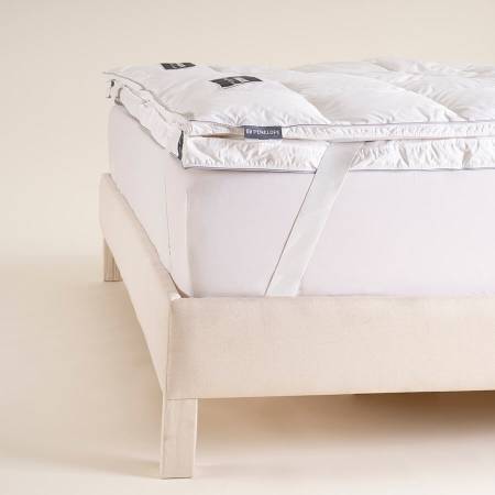 %100 Kaz Tüyü Dolgulu Fermuarlı 2'ye Ayrılabilen Topper 180x200 cm - Piume Pro Comfort - Penelope (1)
