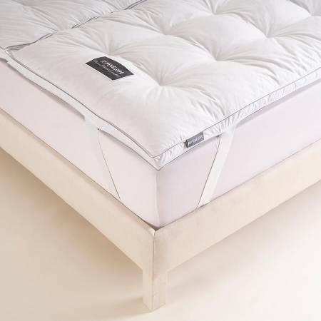 Tüy Geçirmez 2'ye Ayrılabilen %100 Kaz Tüyü Topper 160x200 cm - Piume Punto Comfort - 1