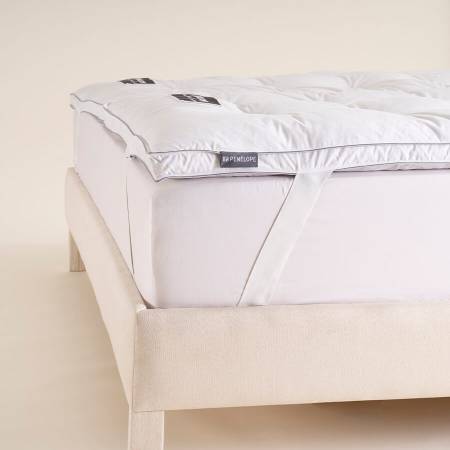 Tüy Geçirmez 2'ye Ayrılabilen %100 Kaz Tüyü Topper 160x200 cm - Piume Punto Comfort - Penelope (1)