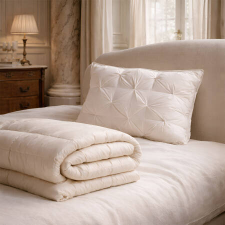 Premium Plus | Organik Pamuk & Kaz Tüyü Lüks Tek Kişilik Uyku Seti - Penelope