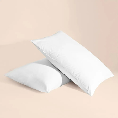 %100 Pamuk Percale 2'li Yastık Kılıfı Beyaz - Pure Serisi - 2