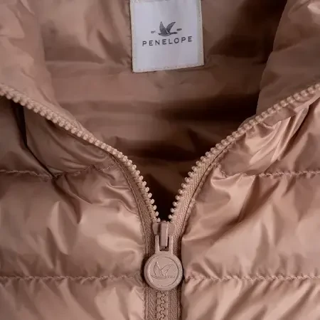 %100 Kaz Tüyü Yelek Bej XXS - Rita Koleksiyonu - 6