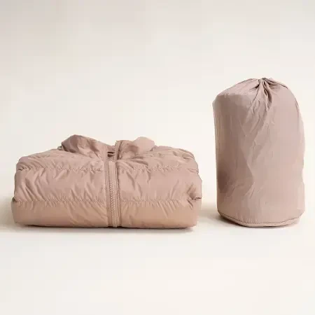 %100 Kaz Tüyü Yelek Bej XXS - Rita Koleksiyonu - 5