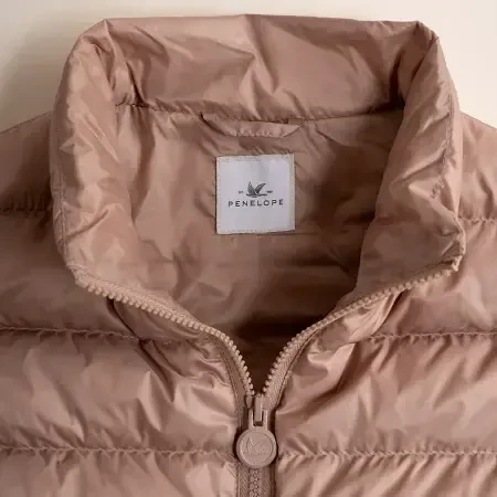 %100 Kaz Tüyü Yelek Bej M- Rita Koleksiyonu - 6