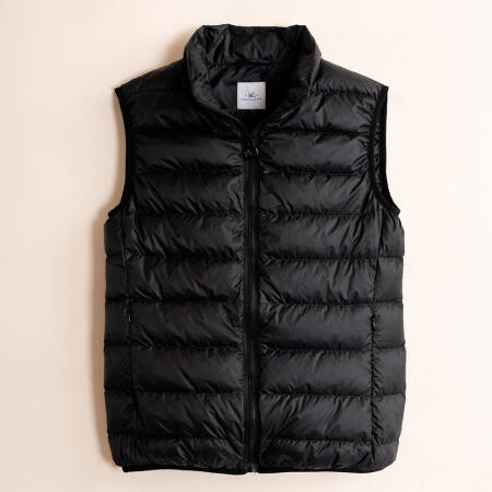 %100 Kaz Tüyü Yelek Siyah XXS - Rita Koleksiyonu - Penelope