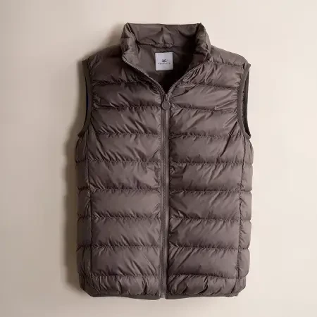 %100 Kaz Tüyü Yelek Vizon XS - Rita Koleksiyonu - 1