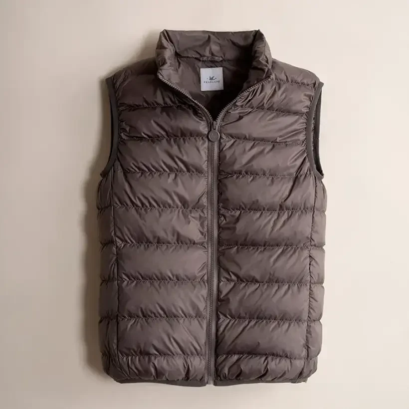 %100 Kaz Tüyü Yelek Vizon XXS - Rita Koleksiyonu - Penelope