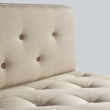 Saf Keten Kumaş Kaplama Ahşap Yatak Başlığı 200x140 cm - Victorian - 1