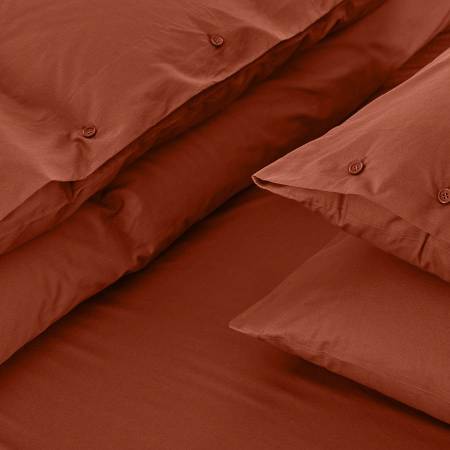 Serena Percale Easy Care Nevresim Seti Kiremit 240x260 - 2