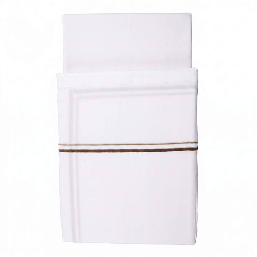 %100 Pamuk Saten Çift Kişilik Bej Nevresim Seti 240x220 cm - Signature Line Serisi - 