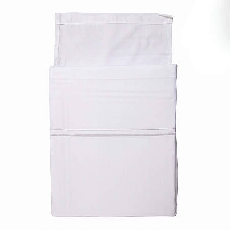%100 Pamuk Saten Çift Kişilik Beyaz Nevresim Seti 260x240 cm - Signature Line Serisi - 3