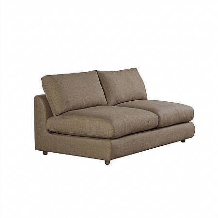 Sofa Plume 2’li Kolsuz Modül 160 x 97 cm | Plainfry Kumaş - Kahve Keten - 1