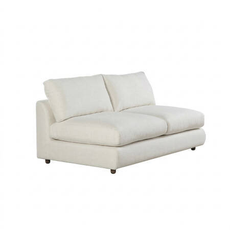 Sofa Plume 2’li Kolsuz Modül 160 x 97 cm | Plainfry Kumaş - Beyaz Keten - 1
