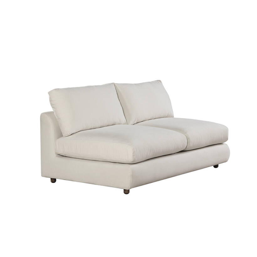 Sofa Plume 2’li Kolsuz Modül 160 x 97 cm | Space Kumaş - Beyaz Dokulu - PENELOPE