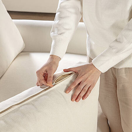 Sofa Plume 2’li Kolsuz Modül 160 x 97 cm | Space Kumaş - Krem - 8