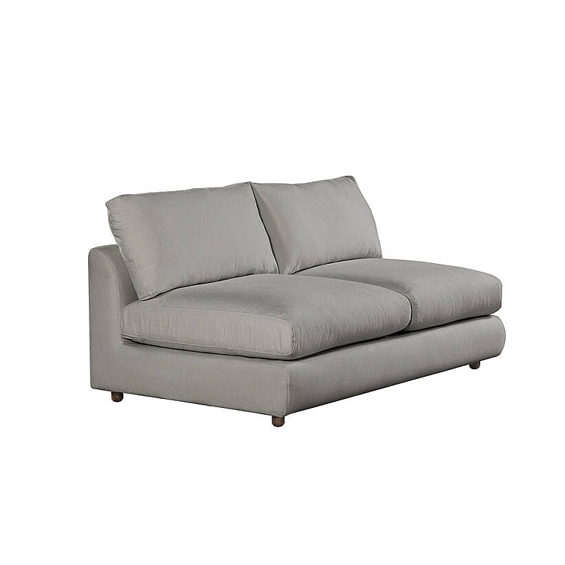 Sofa Plume 2’li Kolsuz Modül 160 x 97 cm | Space Kumaş - Gri - PENELOPE