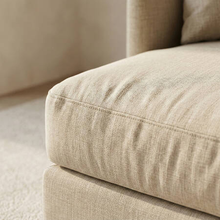 Sofa Plume 2’li Tek Kollu Sağ Köşe Modül 180 x 97 cm | Plainfry Kumaş - Beyaz Keten - 6