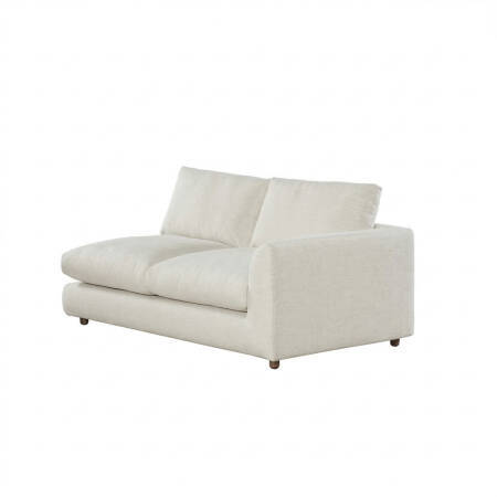 Sofa Plume 2’li Tek Kollu Sağ Köşe Modül 180 x 97 cm | Plainfry Kumaş - Beyaz Keten - 1