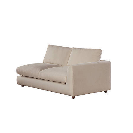 Sofa Plume 2’li Tek Kollu Sağ Köşe Modül 180 x 97 cm | Plainfry Kumaş - Krem Dokulu - 1