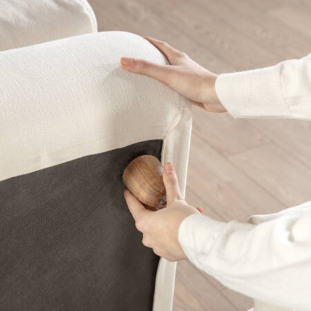 Sofa Plume 2’li Tek Kollu Sağ Köşe Modül 180 x 97 cm | Space Kumaş - Beyaz Dokulu - 10