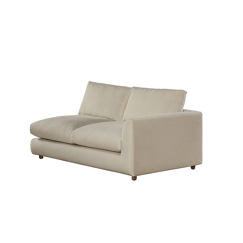 Sofa Plume 2’li Tek Kollu Sağ Köşe Modül 180 x 97 cm | Space Kumaş - Krem - 