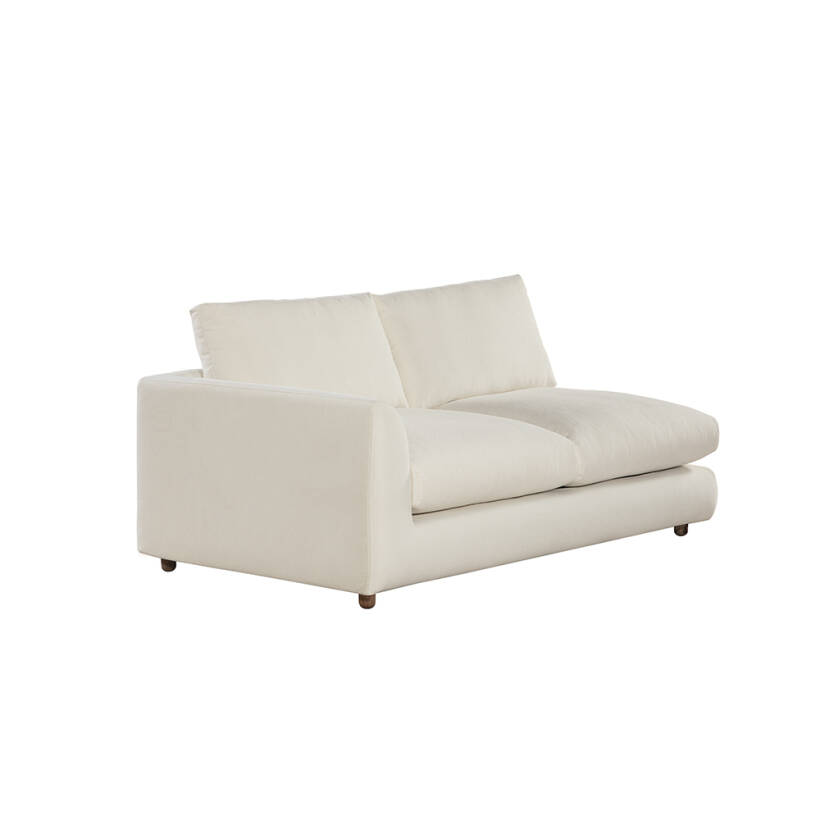 Sofa Plume 2’li Tek Kollu Sol Köşe Modül 180 x 97 cm | Space Kumaş - Beyaz Dokulu - PENELOPE
