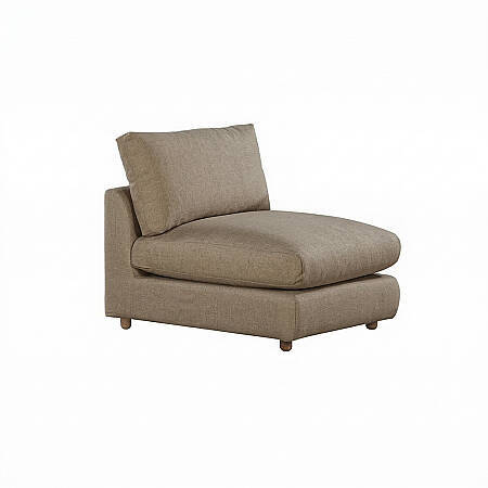 Sofa Plume Ara Modül 83 x 97 cm | Plainfry Kumaş - Kahve Keten - 1