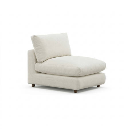 Sofa Plume Ara Modül 83 x 97 cm | Plainfry Kumaş - Beyaz Keten - PENELOPE