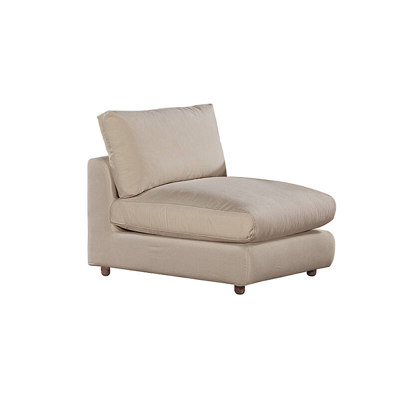 Sofa Plume Ara Modül 83 x 97 cm | Plainfry Kumaş - Krem Dokulu - PENELOPE