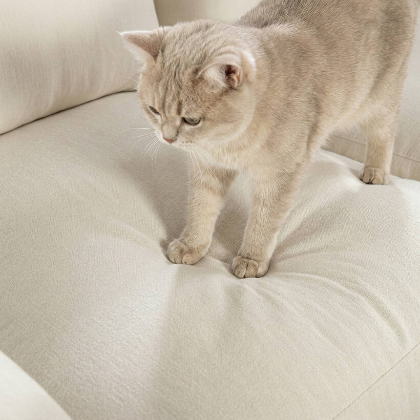 Sofa Plume Berjer 100 x 97 cm | Plainfry Kumaş - Beyaz Keten - 