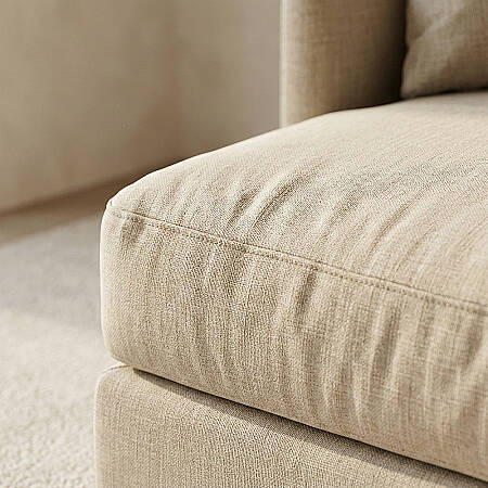 Sofa Plume Kollu Sağ Köşe Modül 98 x 97 cm | Plainfry Kumaş - Kahve Keten - 7