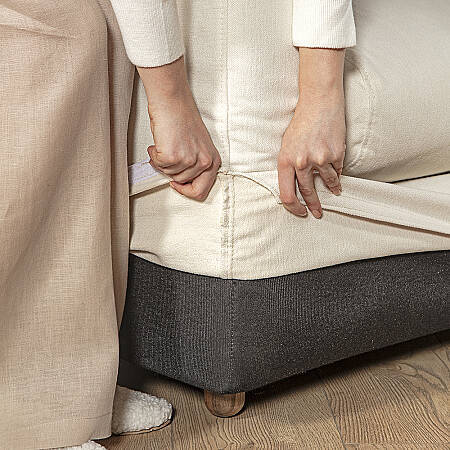 Sofa Plume Kollu Sağ Köşe Modül 98 x 97 cm | Plainfry Kumaş - Kahve Keten - 11