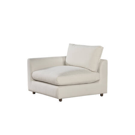 Sofa Plume Kollu Sağ Köşe Modül 98 x 97 cm | Space Kumaş - Beyaz Dokulu - PENELOPE