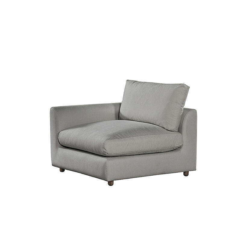 Sofa Plume Kollu Sağ Köşe Modül 98 x 97 cm | Space Kumaş - Gri - PENELOPE