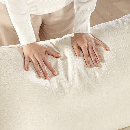 Sofa Plume Köşe Modül 98 x 97 cm | Plainfry Kumaş - Krem Dokulu - 8