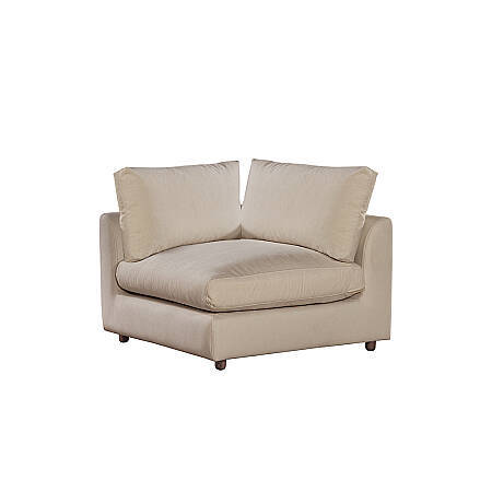 Sofa Plume Köşe Modül 98 x 97 cm | Plainfry Kumaş - Krem Dokulu - 1