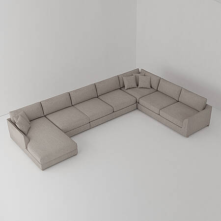Sofa Plume Köşe Modül 98 x 97 cm | Space Kumaş - Gri - 2