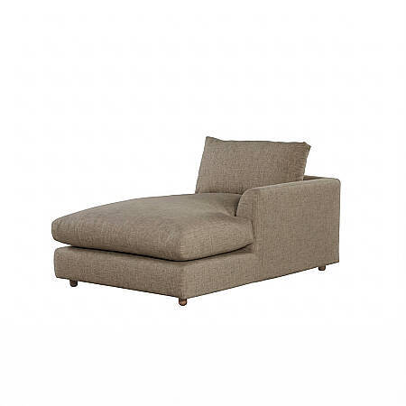 Sofa Plume Relax Sağ Köşe Modül 98 x 170 cm | Plainfry Kumaş - Kahve Keten - 1