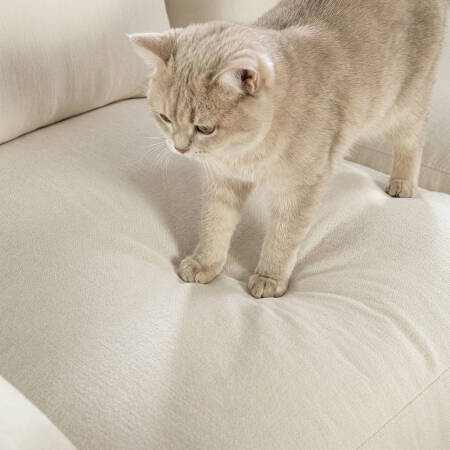 Sofa Plume Relax Sağ Köşe Modül 98 x 170 cm | Plainfry Kumaş - Beyaz Keten - 6