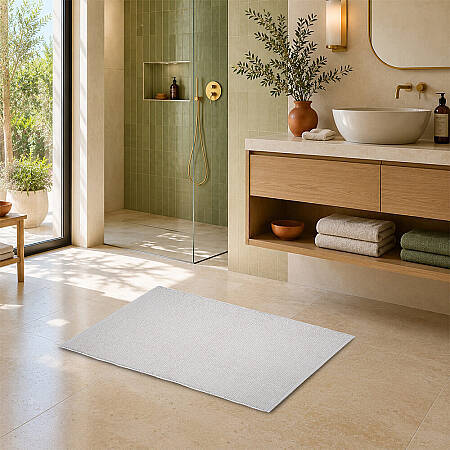 Sora Ekru Banyo Paspası - 50x85 cm