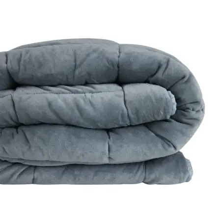 Tek Kişilik Çift Taraflı Welsoft Comforter Yorgan Seti Mavi 155x215 cm - Dormio Soft Bloom Serisi - 7