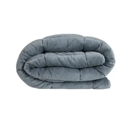 Tek Kişilik Çift Taraflı Welsoft Comforter Yorgan Seti Mavi 155x215 cm - Dormio Soft Bloom Serisi - 6