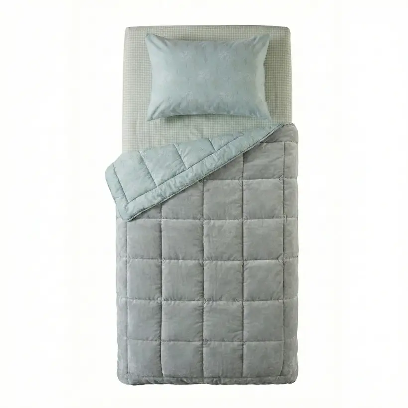 Tek Kişilik Çift Taraflı Welsoft Comforter Yorgan Seti Yeşil 155x215 cm - Dormio Soft Bloom Serisi - 
