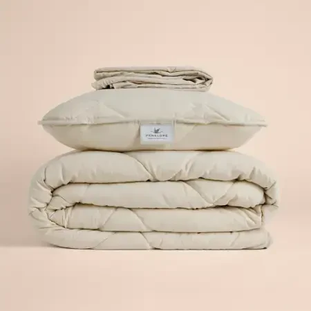 Microfiber Kumaş Tek Kişilik Krem Yastık Yorgan Seti - Colors in Comfort - 1