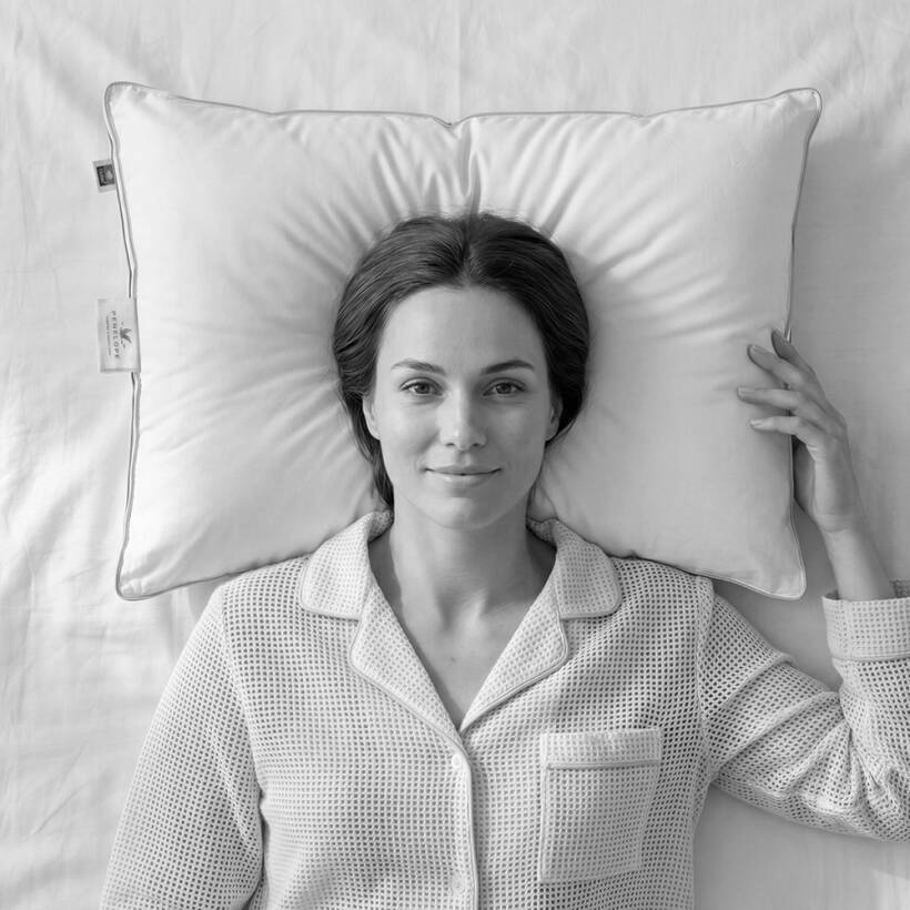 Isı Dengeleyici %100 Kaz Tüyü Dolgulu Çift Taraflı Yastık - Thermy Serisi - Penelope