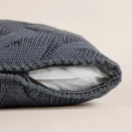 Triko Kırlent Kılıfı Füme 45x45 cm - Cabella Serisi - 2