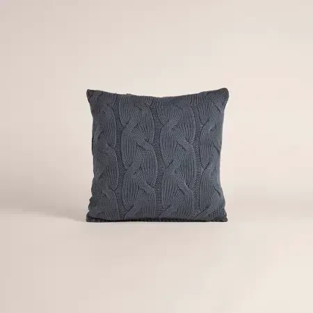 Triko Kırlent Kılıfı Füme 45x45 cm - Cabella Serisi - 1