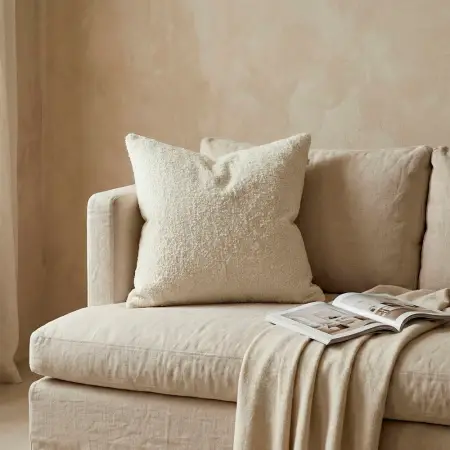 Vela Kırlent Kılıfı 45x45 cm Ekru - 1